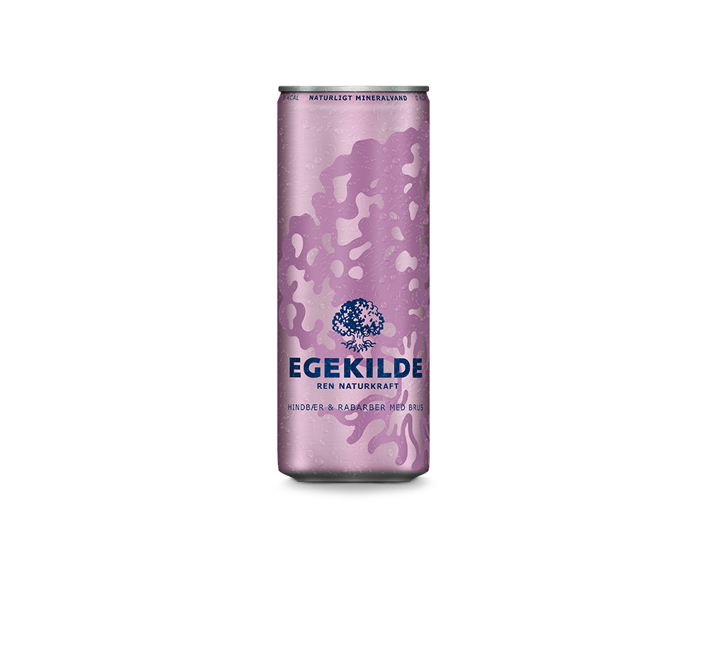 Egekilde Hindbær & Rabarber med brus